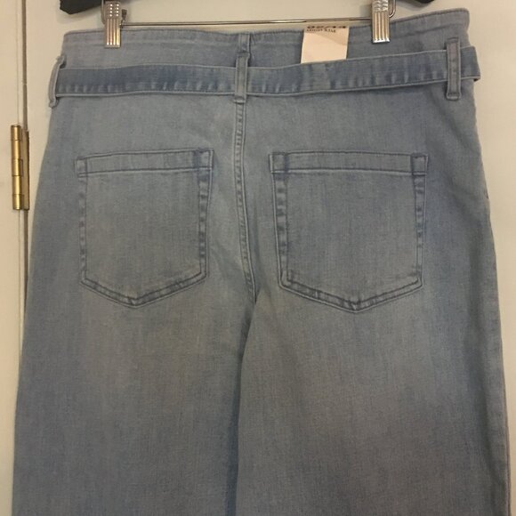 "TWO" by VINCE CAMUTO Belted Wide-Leg Jeans NEW WITH TAGS! - Picture 7 of 10